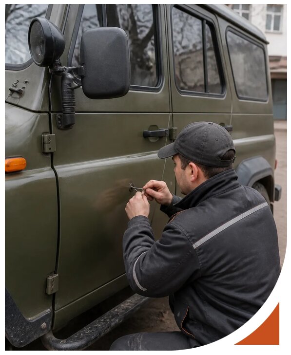 Профессиональное вскрытие автомобиля УАЗ без повреждений в Шахтах